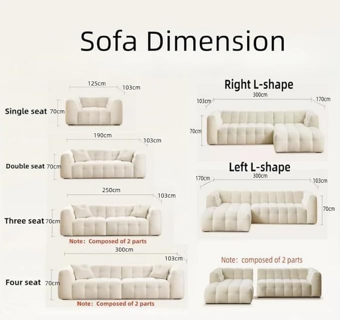 Pixa Homes PixaHome Fleece Fabric Overstuffed Multifunction Cloud L-shaped Sofa Chair Set - Black - Image 2